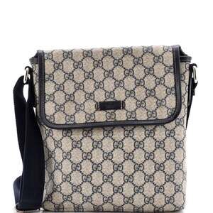 Gucci Flap Messenger Gg Coated Canvas #244280G78B